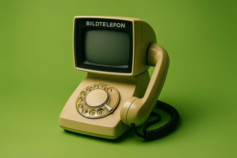 Bild på äldre bildtelefon